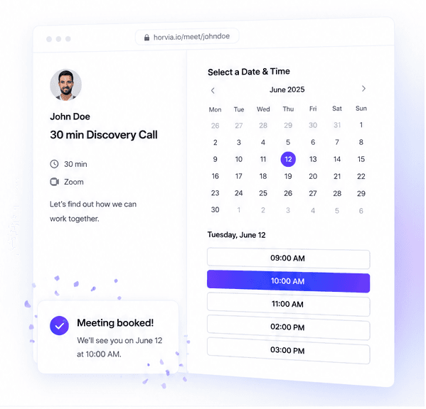Horvia booking preview